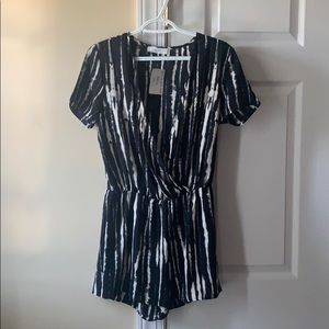 Black and white romper